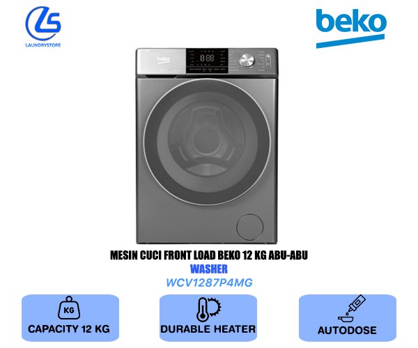 BEKO MESIN CUCI FRONT LOAD WASHER 12 KG WCV1287P4MG