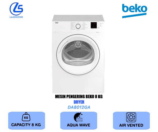 BEKO MESIN PENGERING FRONT LOAD DRYER 8 KG DA8012GA