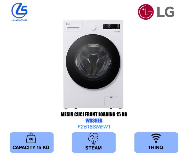 LG MESIN CUCI FRONT LOAD WASHER 15 KG F2515SNEW1