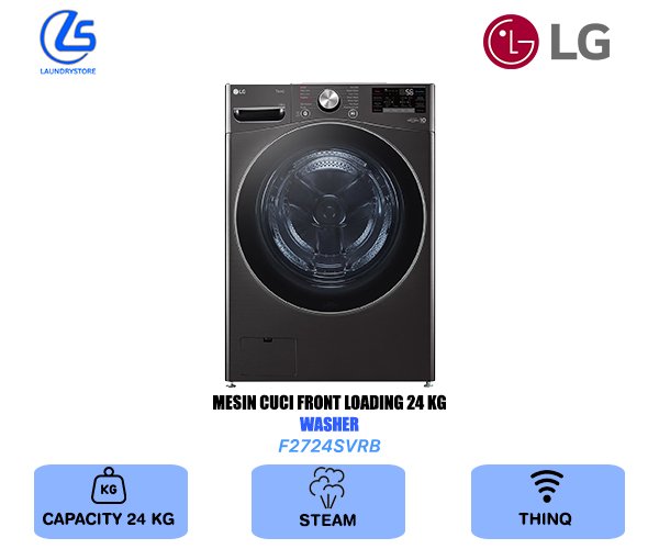 LG MESIN CUCI FRONT LOAD WASHER 24 KG F2724SVRB