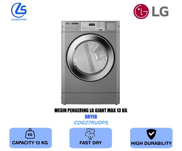 LG MESIN PENGERING FRONT LOAD DRYER GIANT MAX 13 KG CDG27RUOPS