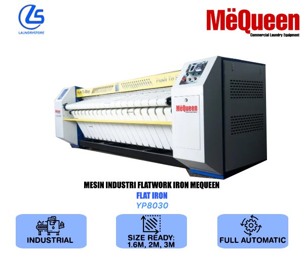 MEQUEEN MESIN INDUSTRI FRONT LOAD WASHER FLAT IRON YP8030