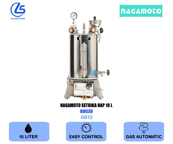 NAGAMOTO SETRIKA UAP BOILER 10 L GB 12
