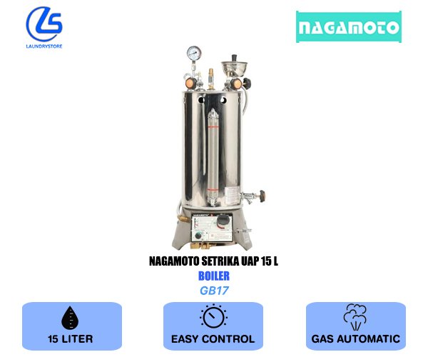 NAGAMOTO SETRIKA UAP BOILER 15 L GB 17