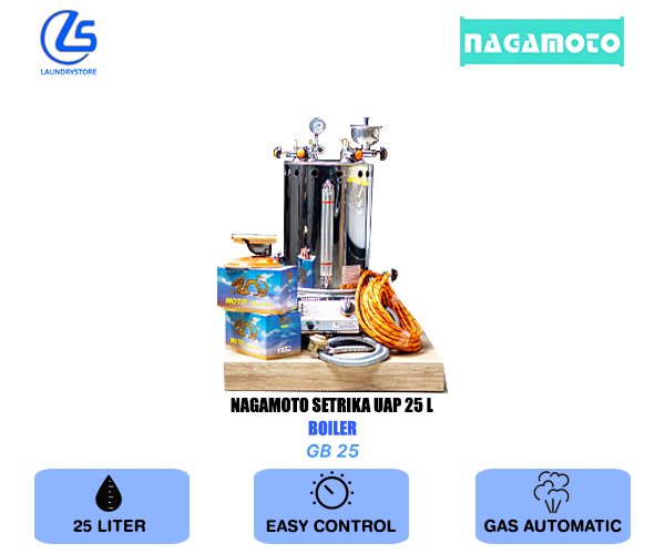 NAGAMOTO SETRIKA UAP BOILER 25 L GB 25