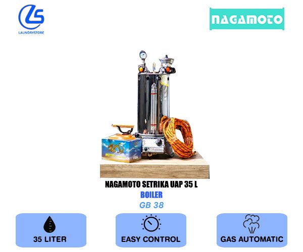 NAGAMOTO SETRIKA UAP BOILER 35 L GB 38